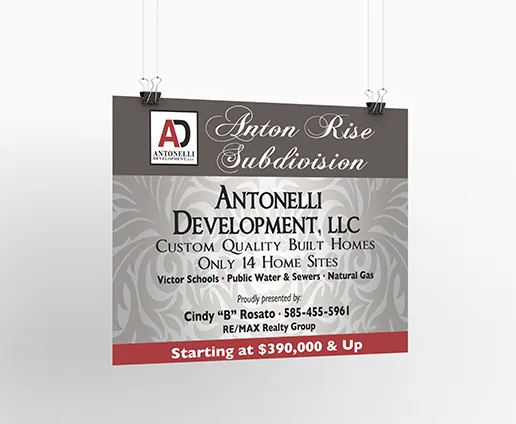 Anton Rise Outdoor Sign, Signage & Banners