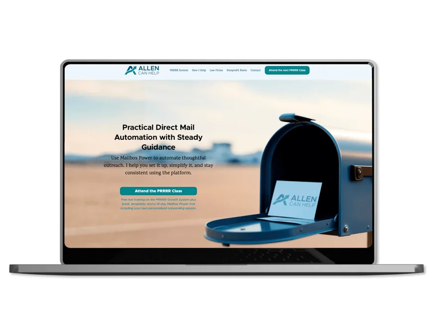 Allen Can Help, Web Design